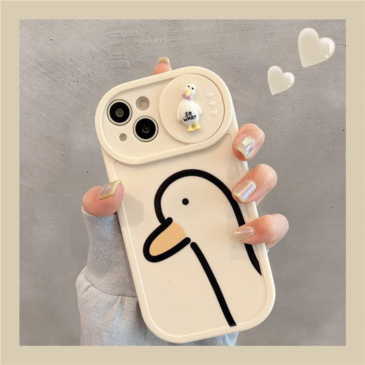 Duck Case for Apple iPhone X - 14 Pro Max Sliding Camera Window