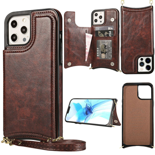Crazy Horse iPhone 6 - 14 card protective leather case