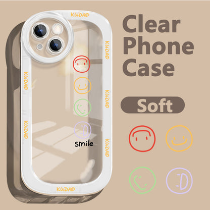 Smiley Face Apple iPhone 11 - 14 Transparent Protective Case