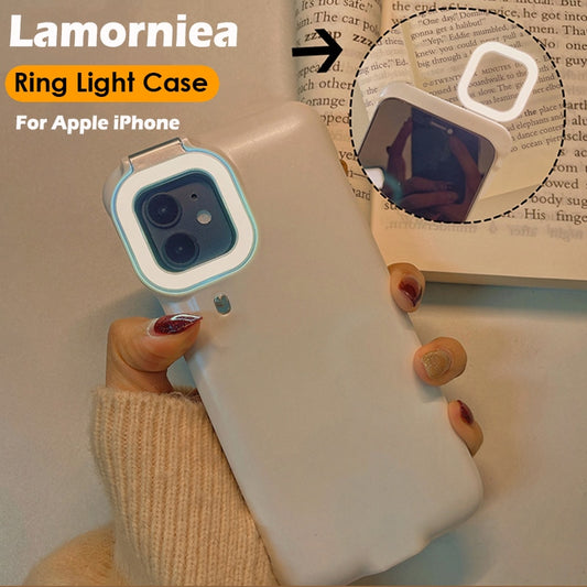 Apple iPhone 7 - 12 Pro Max Light Fill Light Selfie Beauty Ring Flash Phone Case