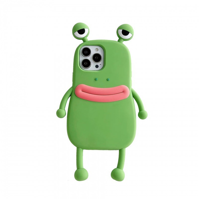 Funny Silicone 3D Frog Phone Case for IPhone X -14 Pro Max
