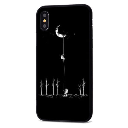 Space Moon Astronaut Phone Case For iphone 7 8 X Case For iphone 5 6 7plus XR XS Max