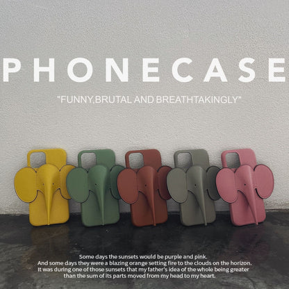 iPhone 11 - 14 Crossbody Apple Elephant Leather Strap Fashionable Case