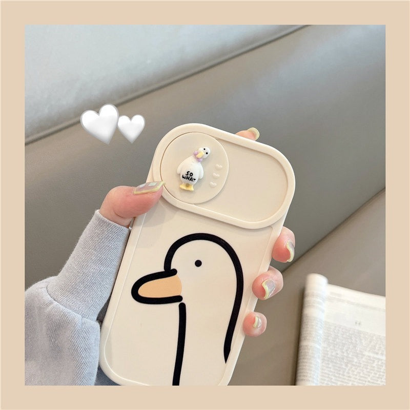 Duck Case for Apple iPhone X - 14 Pro Max Sliding Camera Window