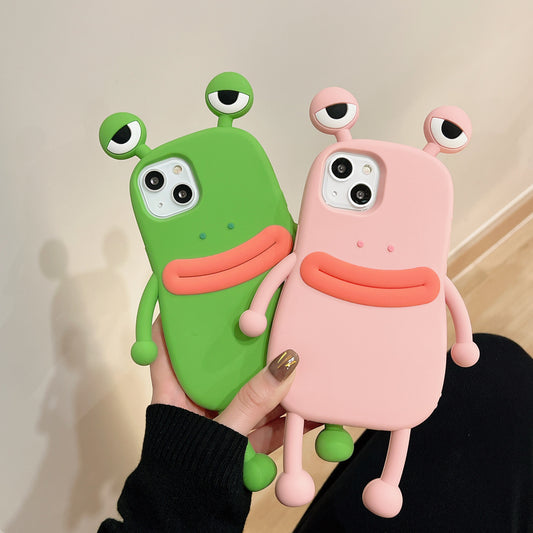 Funny Silicone 3D Frog Phone Case for IPhone X -14 Pro Max