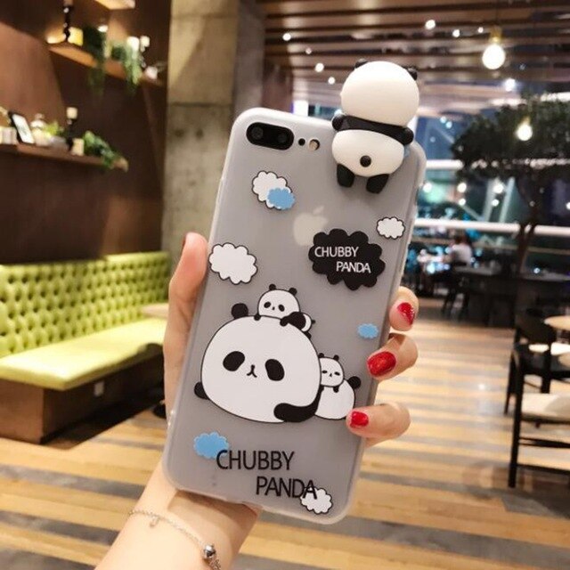 iPhone 11 Pro Max 3D Cute Cartoon Panda Cover Case