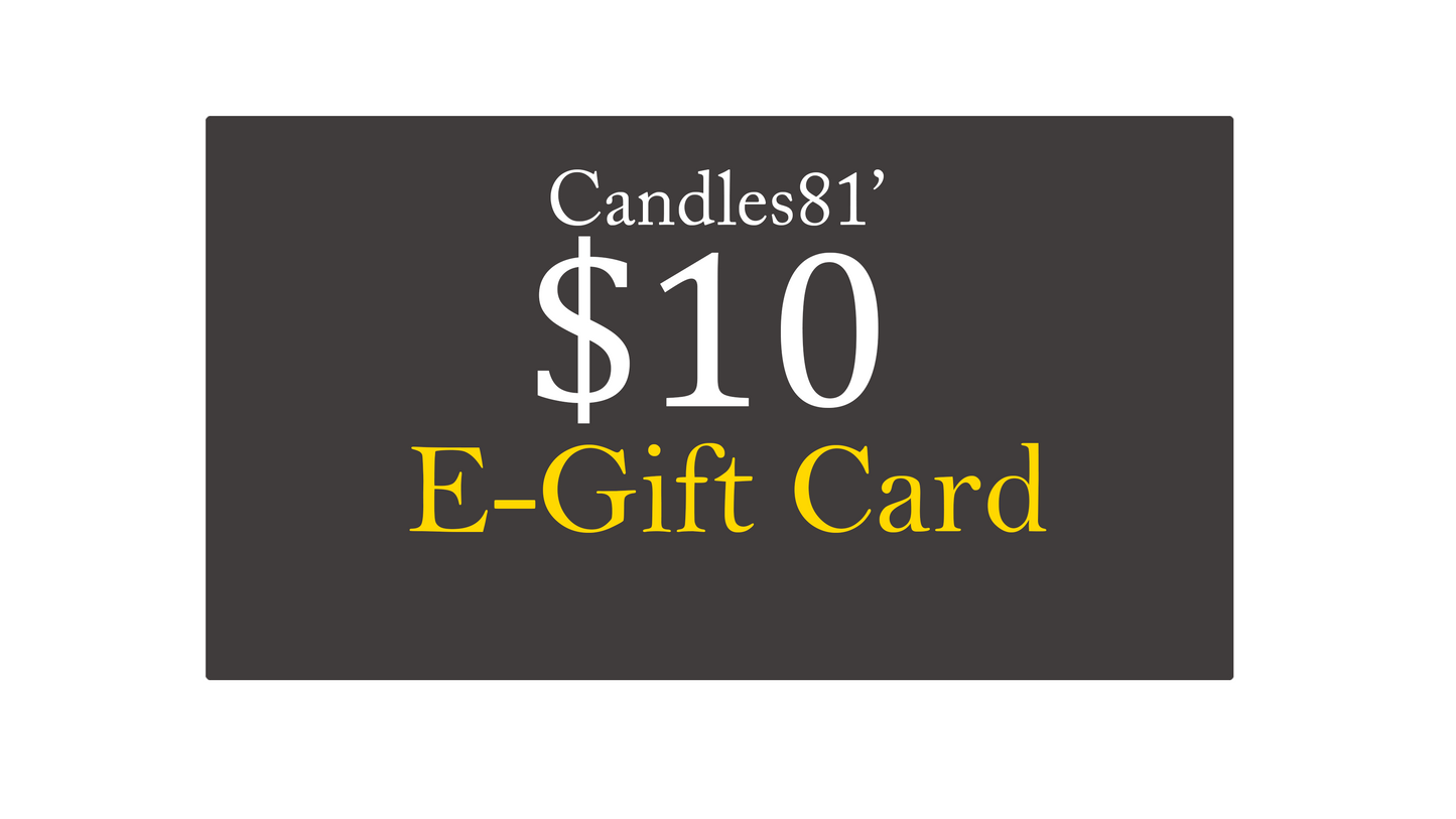 Candles81's $10 Digital Gift Card