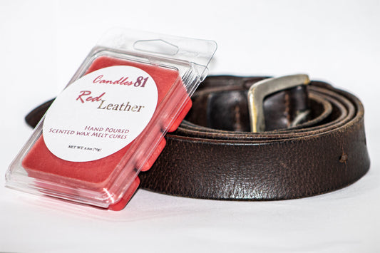 Red Leather - 2.5oz Soy melt cubes
