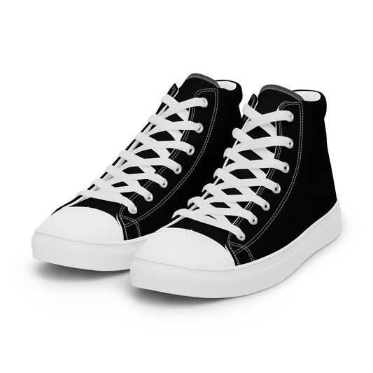 Men’s Black/White high top canvas shoes