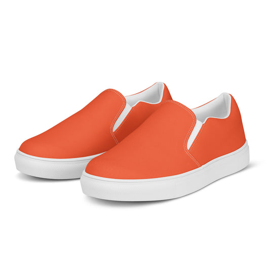 Men’s Outrageous Orange slip-on canvas shoes
