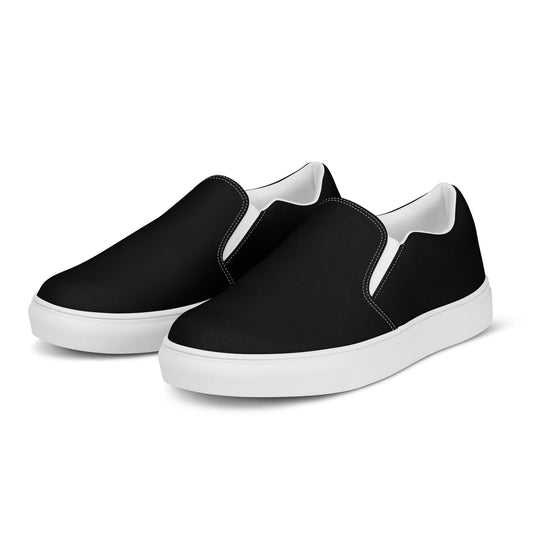 Men’s Black slip-on canvas shoes