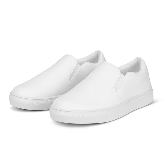 Men’s White slip-on canvas shoes