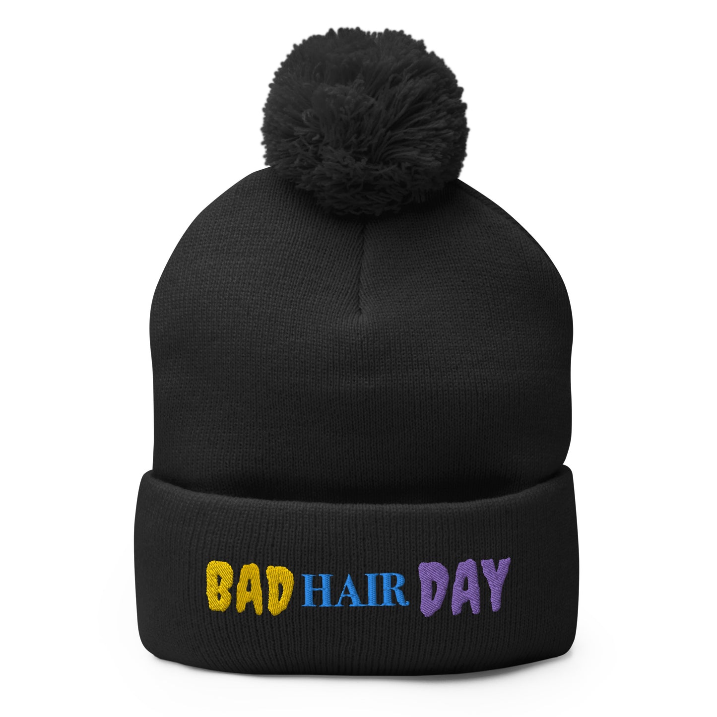 Bad Hair Day Pom-Pom Beanie