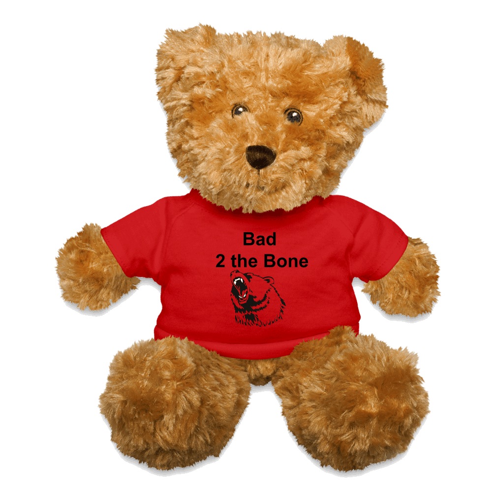 Bad to the Bone Teddy Bear - red