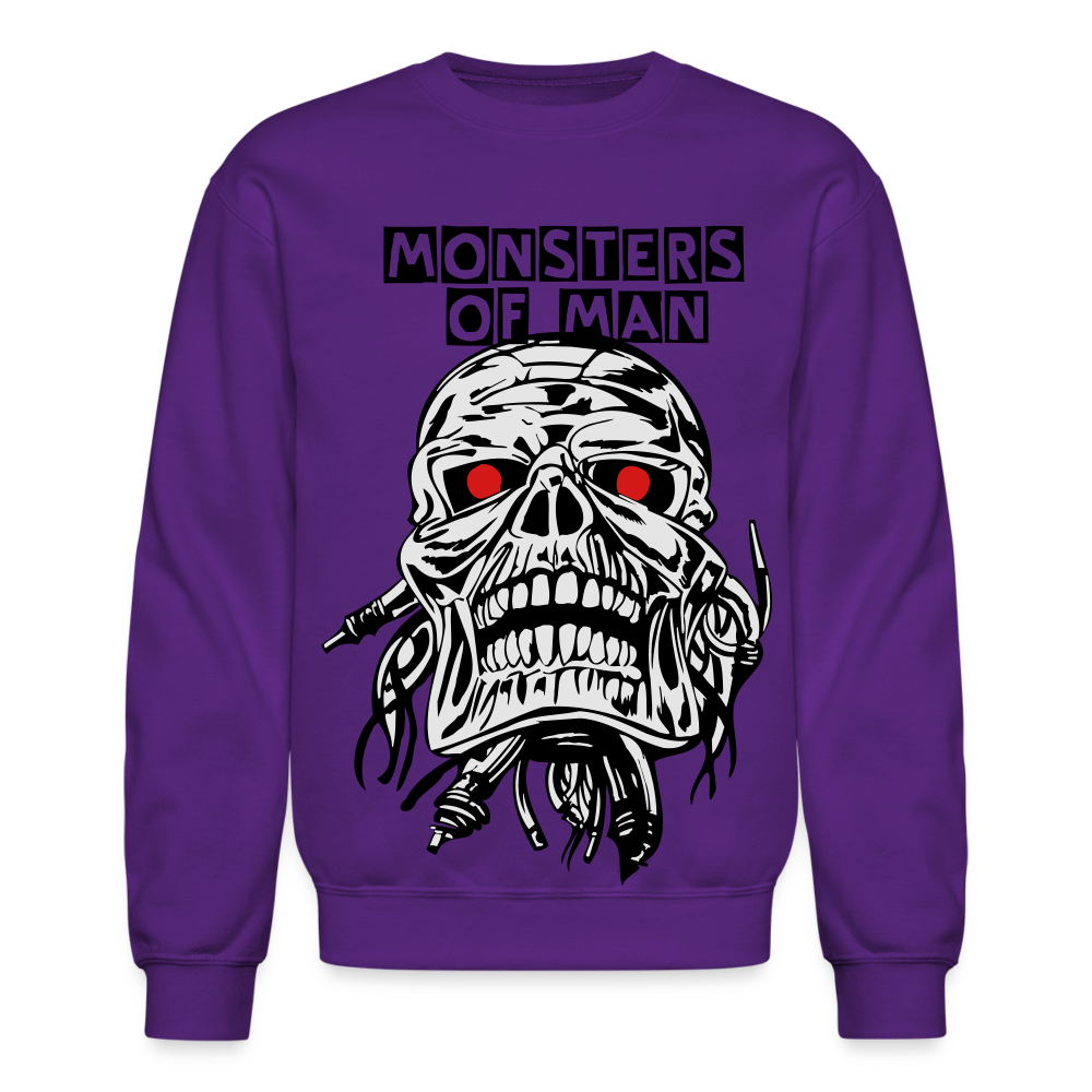 Monsters of Man Crewneck Sweatshirt - purple