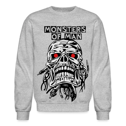 Monsters of Man Crewneck Sweatshirt - heather gray