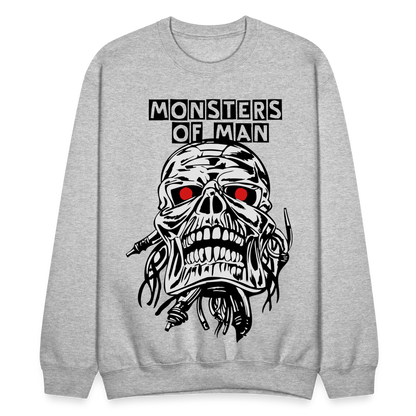 Monsters of Man Crewneck Sweatshirt - heather gray