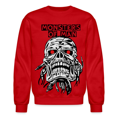 Monsters of Man Crewneck Sweatshirt - red
