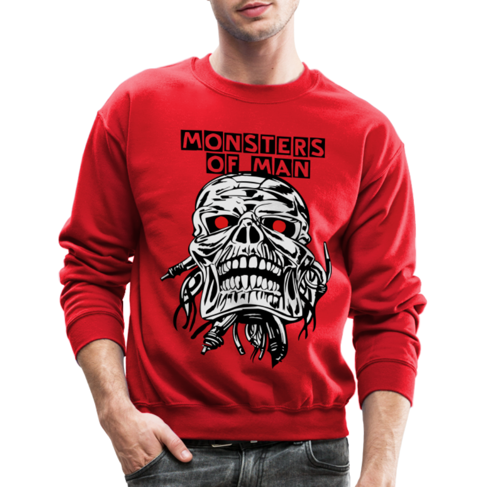 Monsters of Man Crewneck Sweatshirt - red