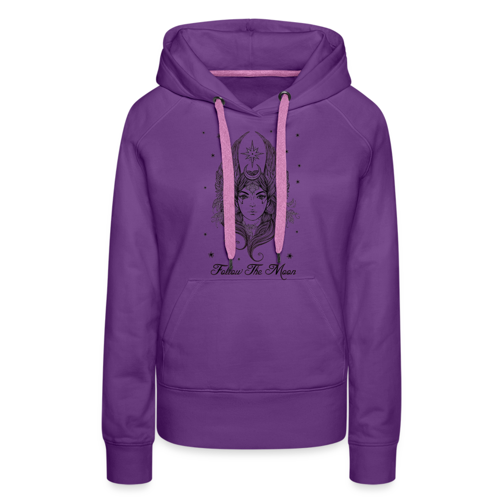 Women’s Moon Premium Hoodie - purple 