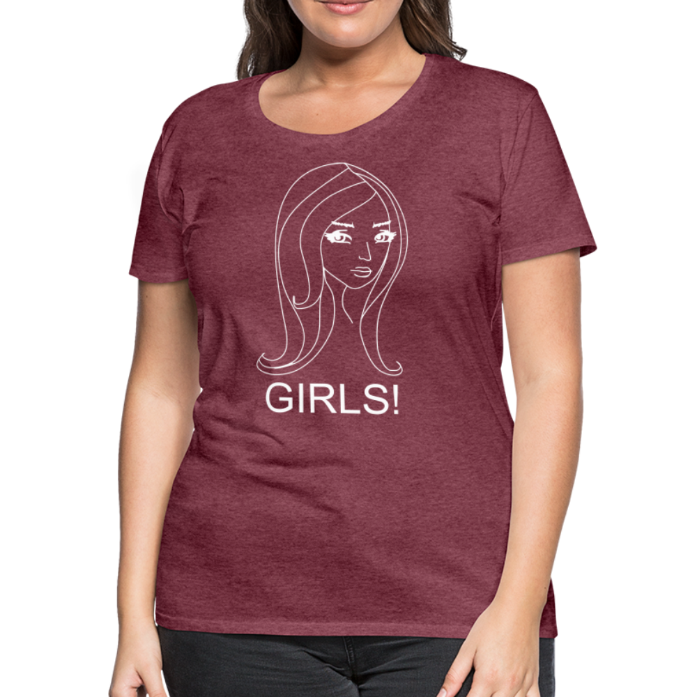 Women’s Girls Premium T-Shirt - heather burgundy
