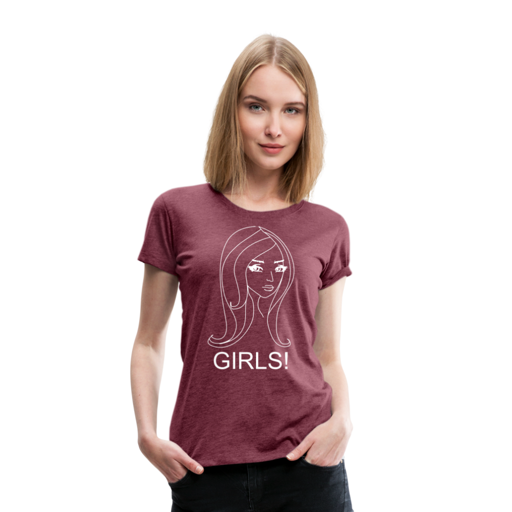 Women’s Girls Premium T-Shirt - heather burgundy