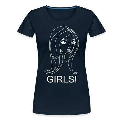 Women’s Girls Premium T-Shirt - deep navy