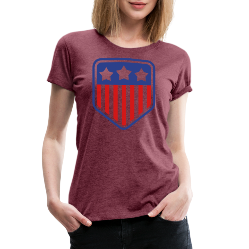 Women’s Stars Premium T-Shirt - heather burgundy
