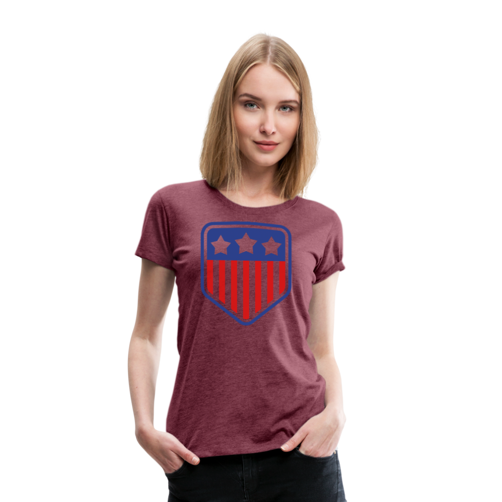 Women’s Stars Premium T-Shirt - heather burgundy