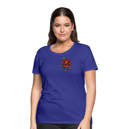 Women’s Pocket Rose Premium T-Shirt - royal blue