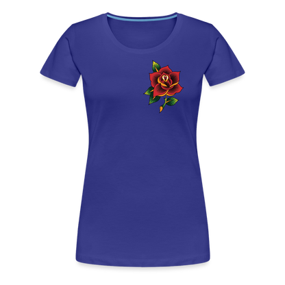 Women’s Pocket Rose Premium T-Shirt - royal blue