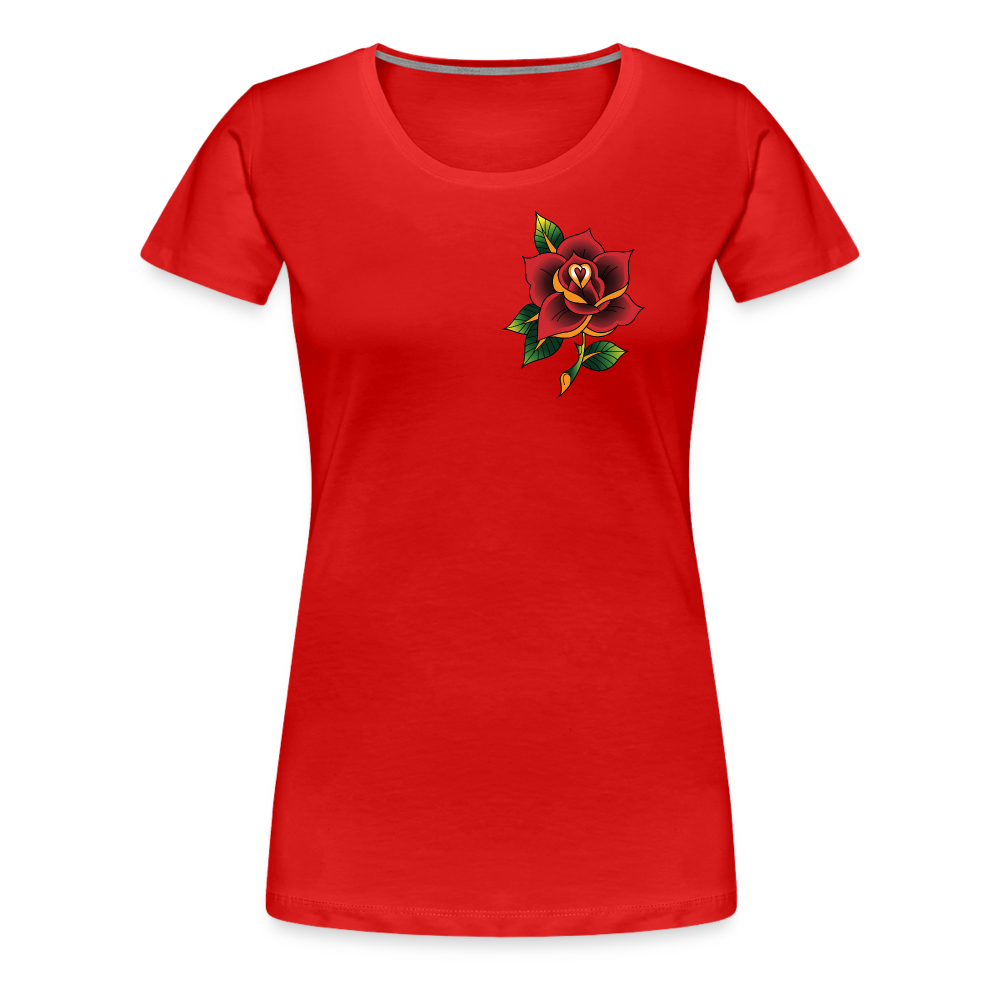 Women’s Pocket Rose Premium T-Shirt - red