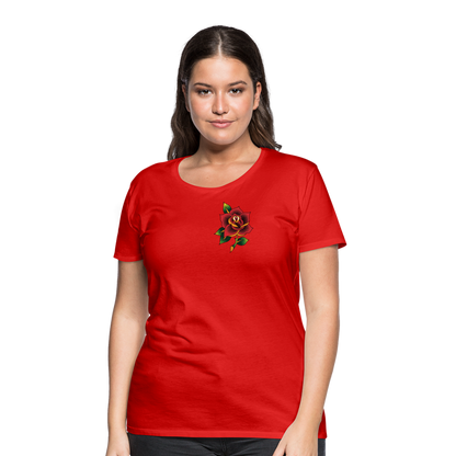Women’s Pocket Rose Premium T-Shirt - red