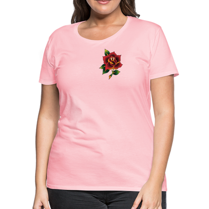 Women’s Pocket Rose Premium T-Shirt - pink