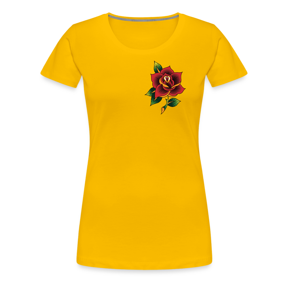 Women’s Pocket Rose Premium T-Shirt - sun yellow