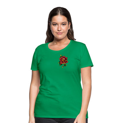 Women’s Pocket Rose Premium T-Shirt - kelly green