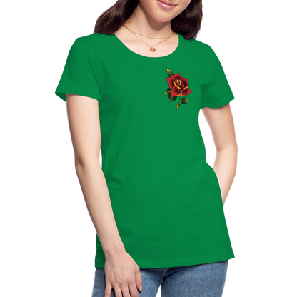 Women’s Pocket Rose Premium T-Shirt - kelly green