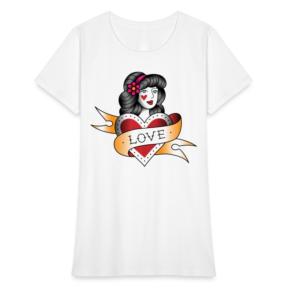 Women's Heart of Love T-Shirt - white