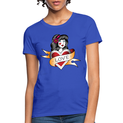 Women's Heart of Love T-Shirt - royal blue