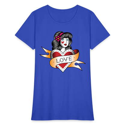 Women's Heart of Love T-Shirt - royal blue