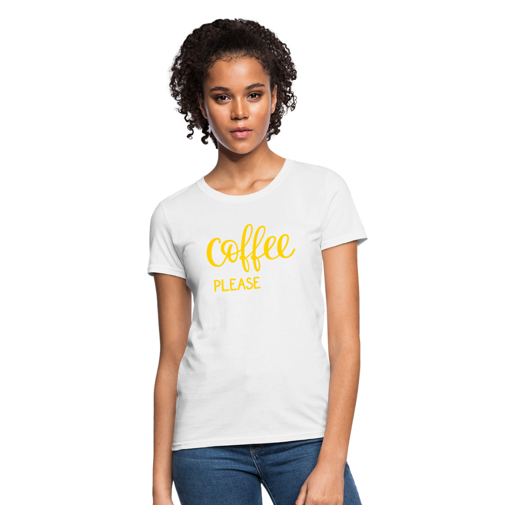 Women's Coffee Please T-Shirt - white