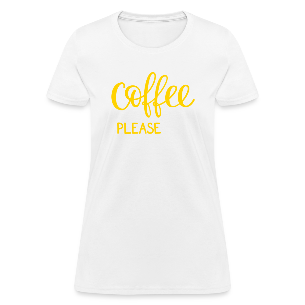 Women's Coffee Please T-Shirt - white