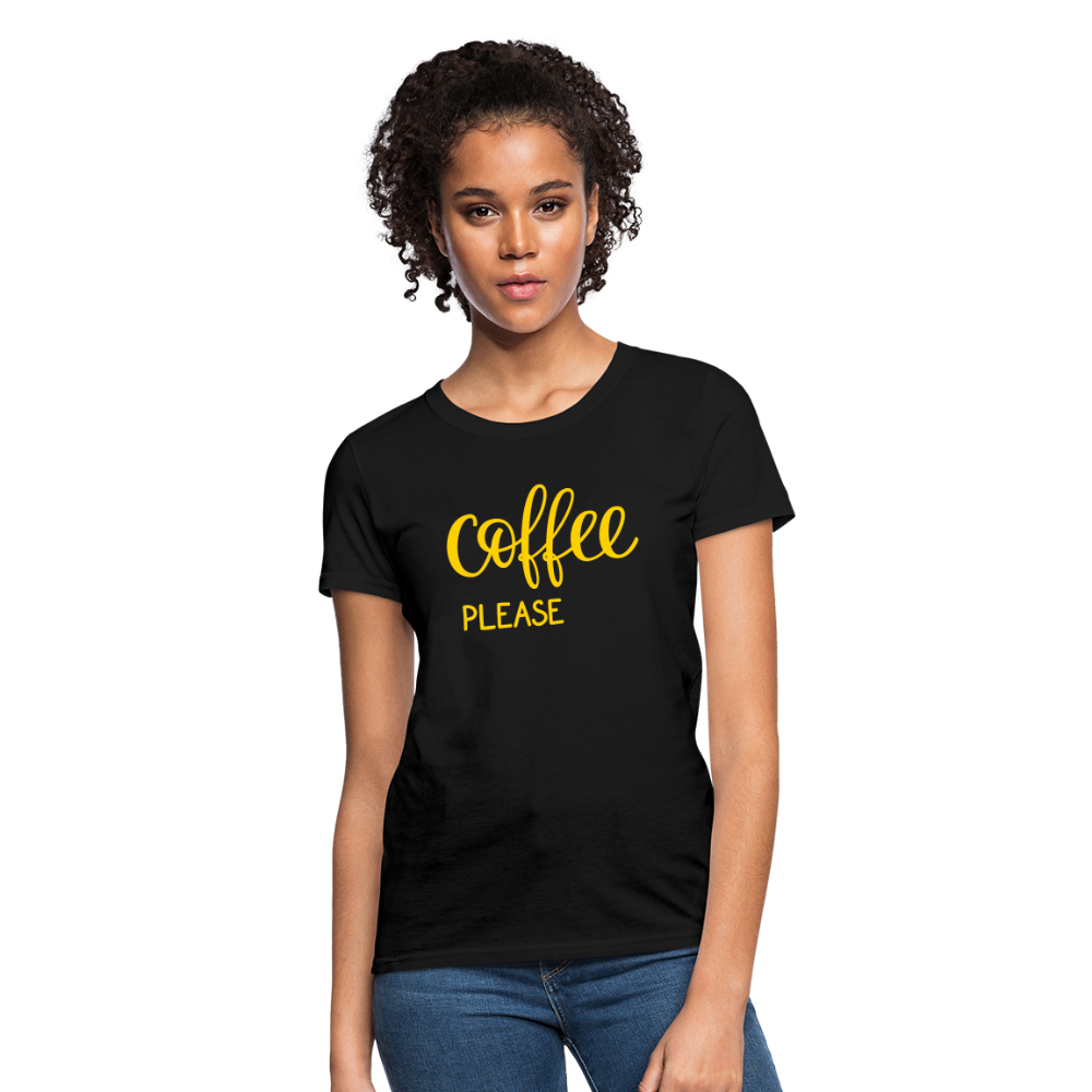 Women's Coffee Please T-Shirt - black