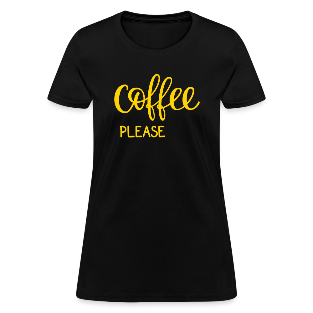 Women's Coffee Please T-Shirt - black