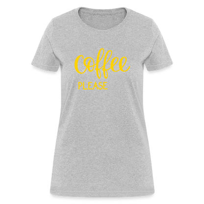 Women's Coffee Please T-Shirt - heather gray