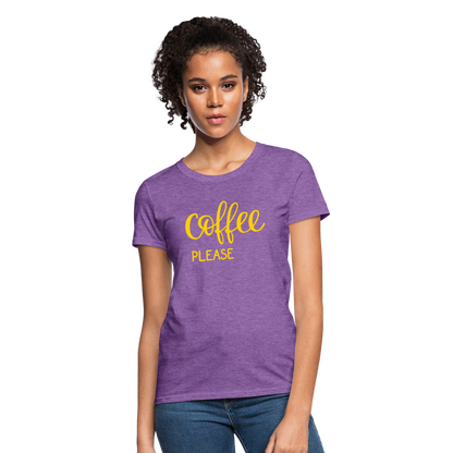Women's Coffee Please T-Shirt - purple heather