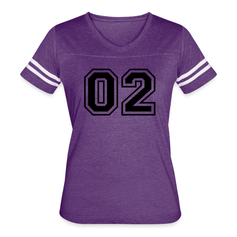 Women’s Vintage Sport T-Shirt - vintage purple/white