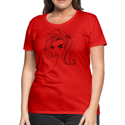 Women’s Face Premium T-Shirt - red