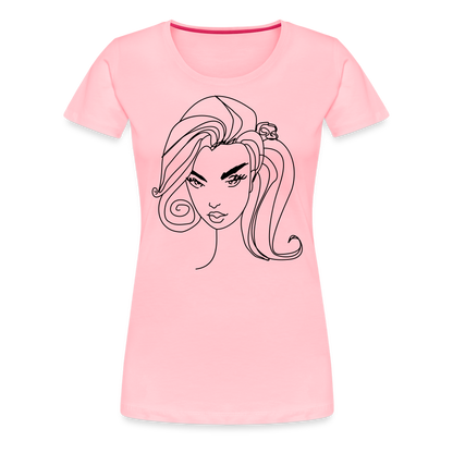 Women’s Face Premium T-Shirt - pink
