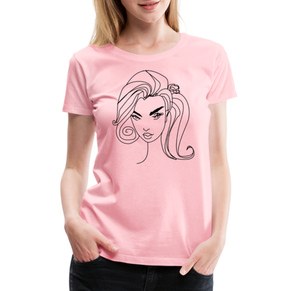 Women’s Face Premium T-Shirt - pink